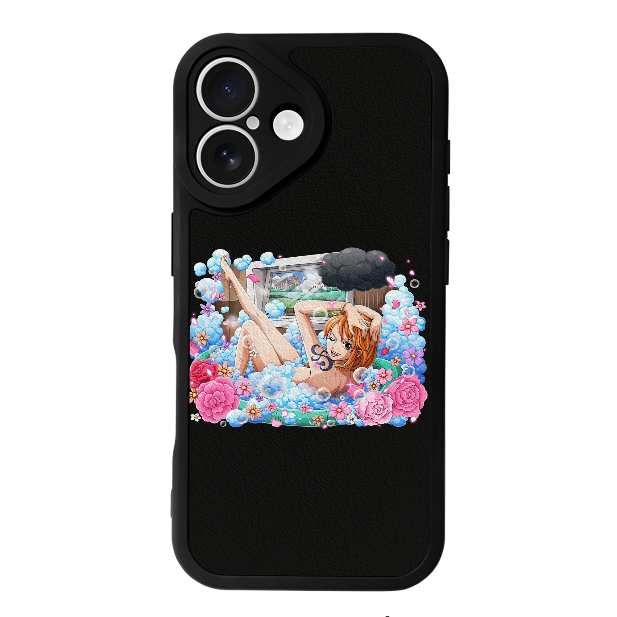 （画像用） ワンピース ナミ ONE PIECE Nami 【iPhone 16シリーズ対応】シリコンスマホケース（レザー調） 材質：シリコン